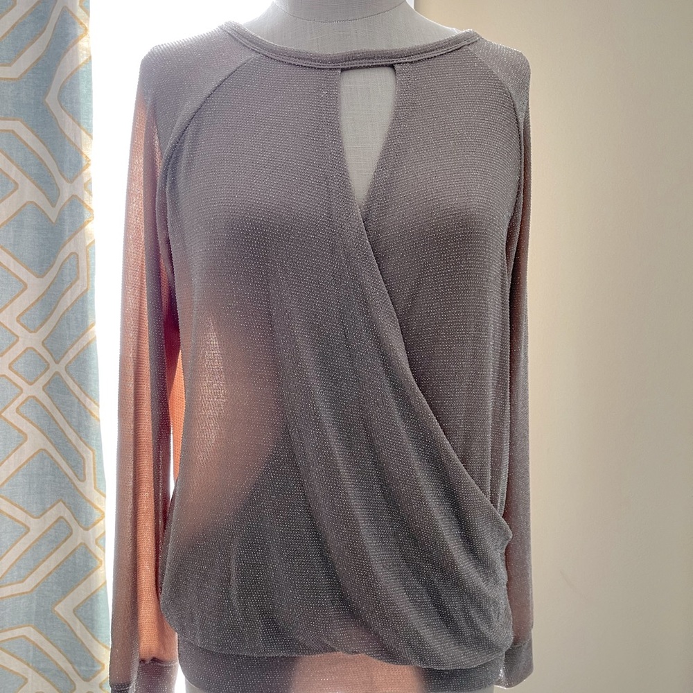 Rachel Rachel Roy Sparkle Sweater L dressy top